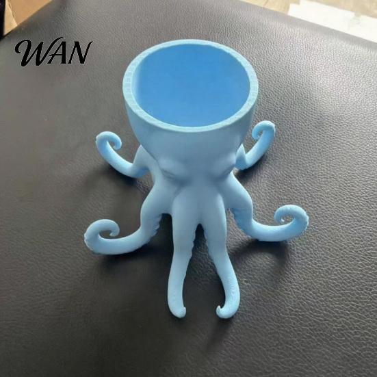 Octopus Vase 3D Printed Planter Nautical Tentacle Flower Pot for Watertight Desk Home Decor Ocean Animal Small Plants Creative