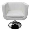 VidaXL Tabouret de Bar Cuir Artificiel Blanc Meuble Mobilier de Bar Chaise 240040