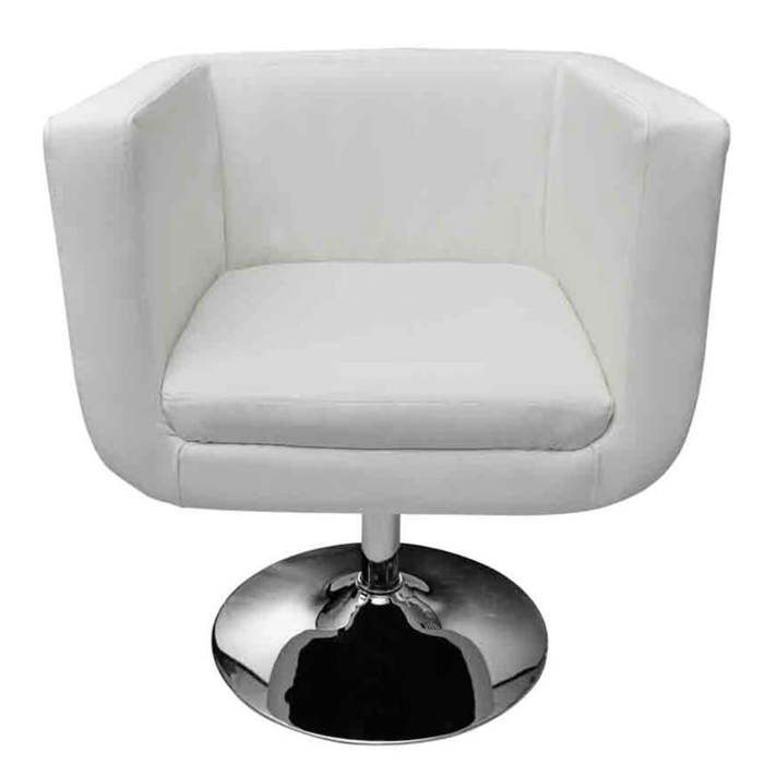 VidaXL Tabouret de Bar Cuir Artificiel Blanc Meuble Mobilier de Bar Chaise 240040