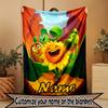 Custom Name Personalized Plants Vs. Zombies Print Blanket, Home Decor, Bedroom, Sofa, Camping, Couch, Gifts for Birthday Christmas