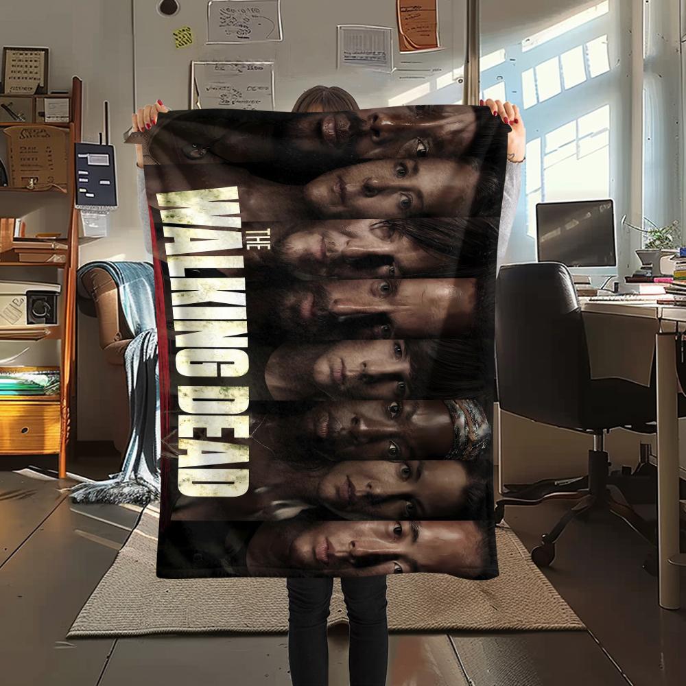

The Walking Dead Print Flannel Blanket,High quality Comfortable for All Seasons,Home Decor,Warmth and Comfort,Perfect for Christmas Gifts 80cm x 120cm