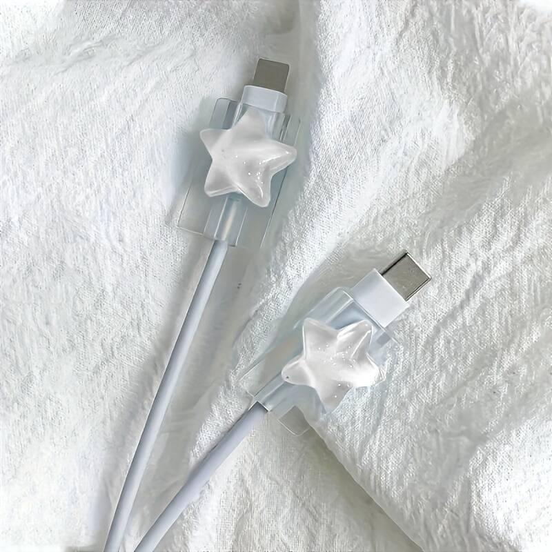Korea Niedlich 3D Ozean Sterne Ladegerät Schutzhülle Ladekabel Schutzhüllen Organizer Wickler Schutzhülle Zubehör
