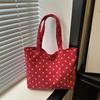 Trendige Frühlings- und Sommer-Neue Punktmuster-Tragetasche Große Kapazität Süße Mädchen-Schulter-Stofftasche Pendler-Handtasche Tasche