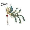 Phoenix Design Lapel Pin Brooch Retro Style with Faux Pearl