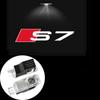 For Audi S4 2Pcs Led Car Logo Door Welcome Light For Audi A4 A6 C6 C7 A5 A7 A8 Q3 Q5 Q7 TT S3 S6 RS3 RS4 RS5 Sline Quattro Auto Accessories