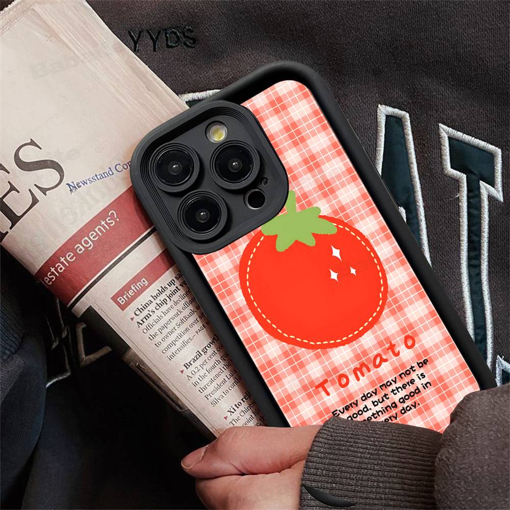 Tomatoes Expression Phone Case For IPhone 17 Air 16 15 14 13 12 11 Plus Pro Max TPU Silicone Soft