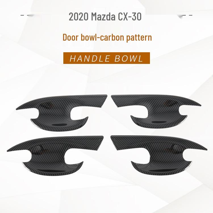 2020 Mazda CX-30 Carbon Fiber Door Bowl, Headlight Frame & Mirror Decals
