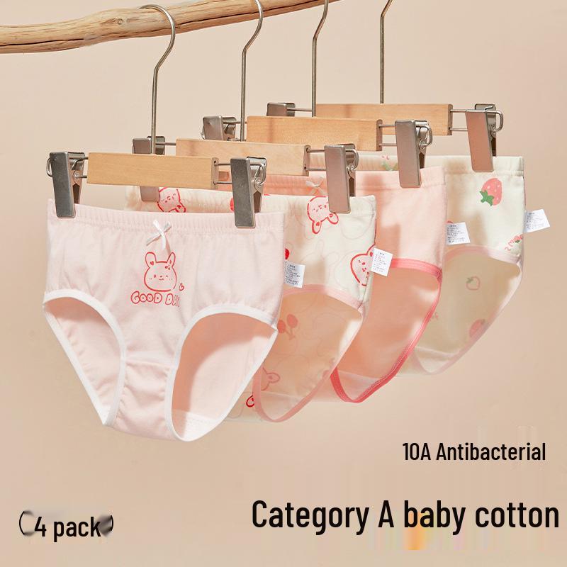 Girls' Pure Cotton Summer Underwear - Comfy, Non-Pinching Design for Toddlers
