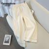 Women's High-Waisted Washed Lyocell Blend Wide-Leg Trousers