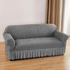 Bubble Gauze Sofa Cover with Skirt Hem All Inclusive Elastic Dust Cover for Living Room Anti Slip Furniture Protection Slipcover