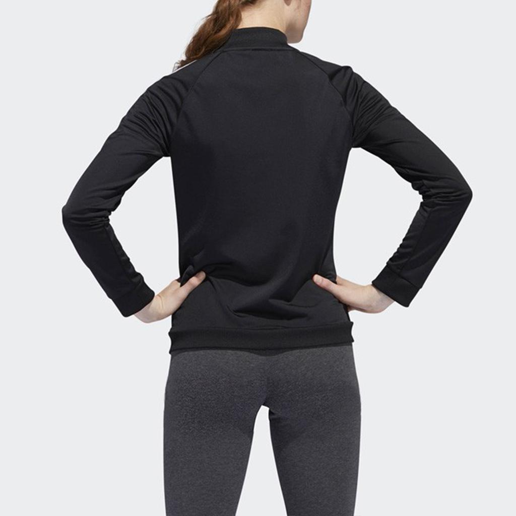 Adidas Neo Classic Sports Stand Collar Jacket Women Jackets Black DZ7657