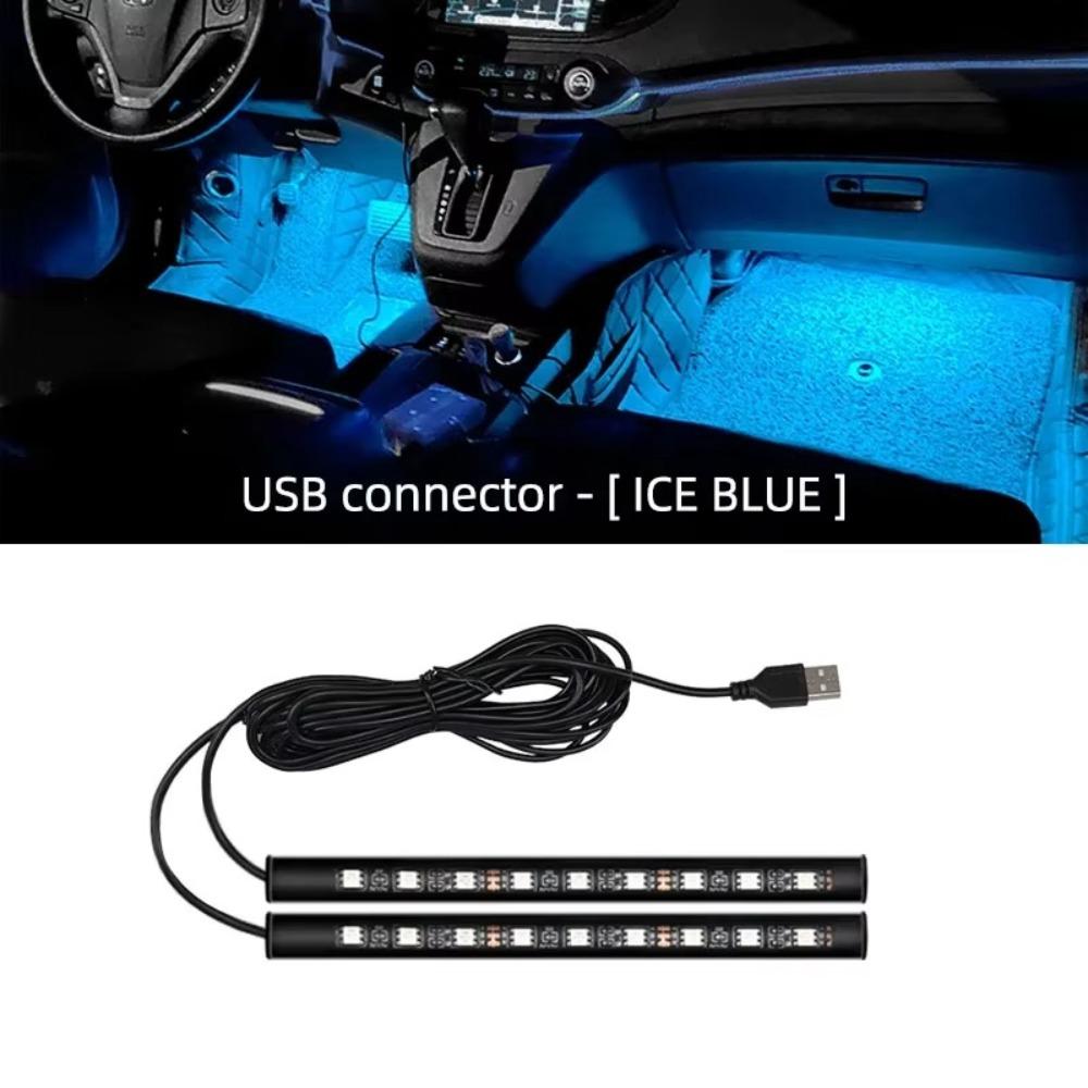 Plug And Play Car Interior Ambient Foot Strip Light USB Plug Ambience Night Light LED Spotlight
