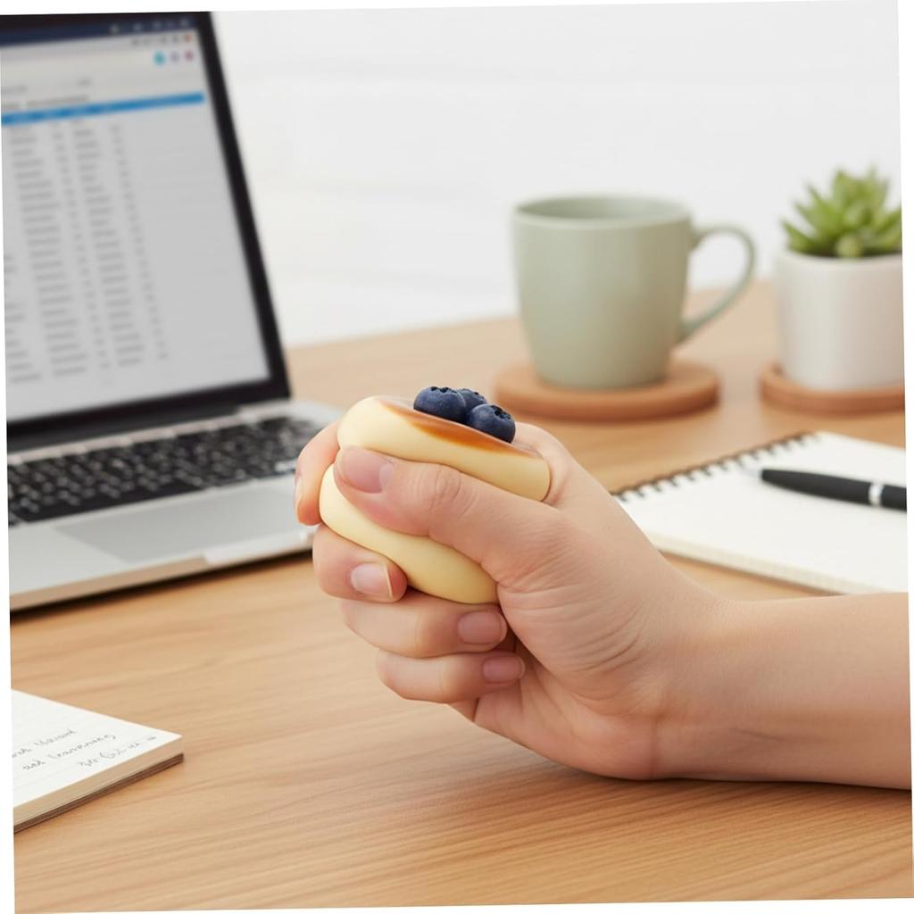 Silicone Simulation Squishy Toys for Office and Students Sensory Stress Time Perfect for New Strawberry Blueberry 2-Pack - Play, Squishy, Watery,