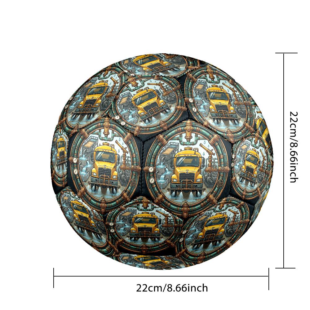 Industrial Water Treatment Truck Round Football Size 5 Adult Ball Suitable for Training Matches and Outdoor Team.