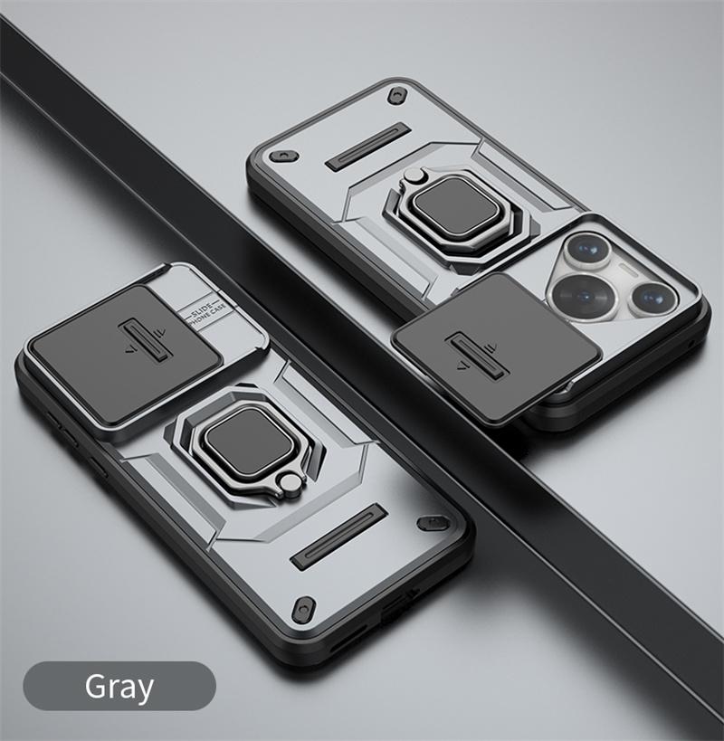 

Бронированный противоударный чехол для Huawei Pura 70 Ultra P70 Pro защитный чехол кольцо магнитный держатель чехол Fundas Capa Huawei Pura 70 Pro серый