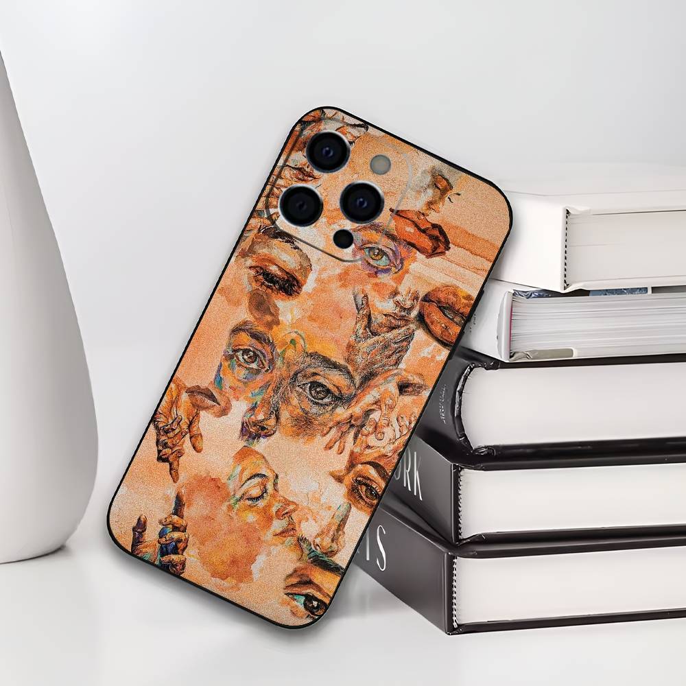 

E-Egon S-Schiele Phone Case For IPhone 17,16,15,14,13,12,11,Plus,Pro,Max,Plus,XS,soft case Black silicone iPhone15pro