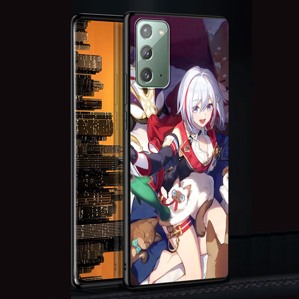 Honkai Star Rail Sparkle Case for Samsung Galaxy Note 10 Plus 20 Ultra 9 8 TPU Phone Cover Note 10 Lite Black Soft Shell Funda
