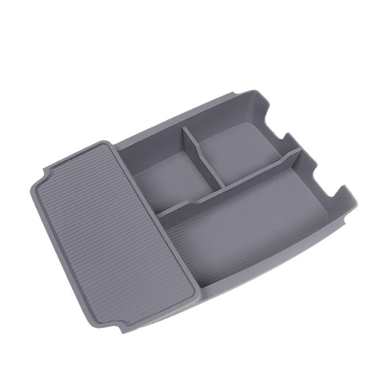 For Leapmotor B10 Armrest Center Console Lower Storage Box Double-Layer Organizer Box Silicone Pad Car Modification Interior