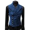 Casual Autumn and Winter Men's Suit Stand Collar Suede Double Breasted Jacket Vest