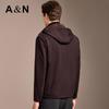 Antonio Men's Worsted Wool Knit Jacket with Detachable Hood
