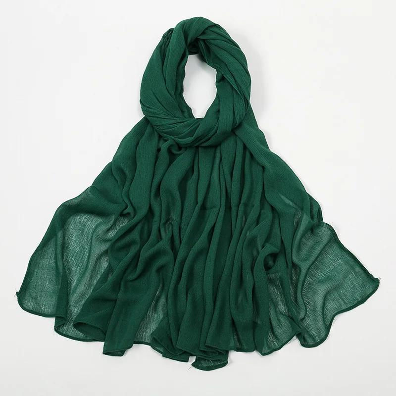 2024 Soft Rayon Cotton Muslim Hijabs for Women Scarf Plain Shawls Femme Musulman Viscose Rayon Headscarf Islamic Turban Headband