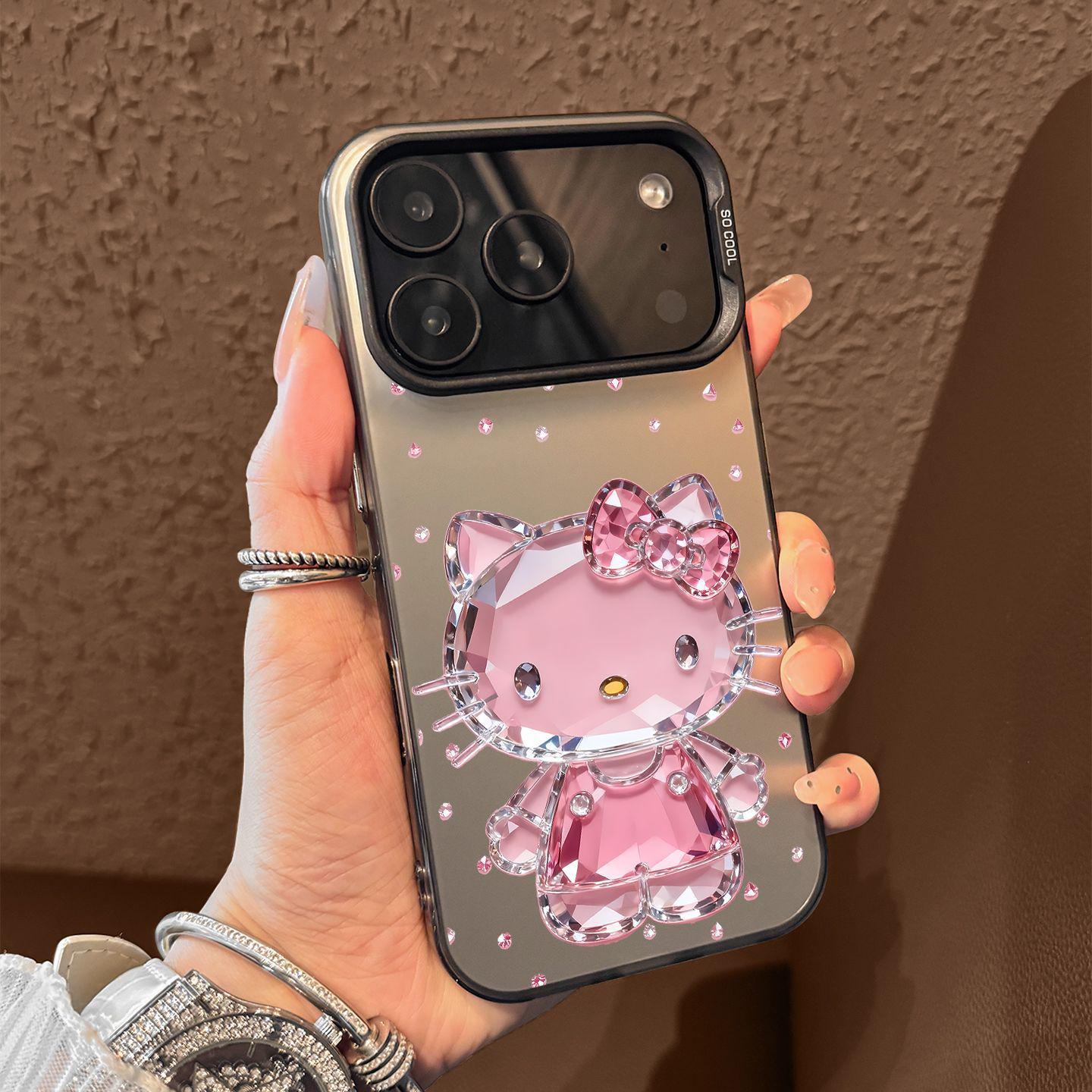 

Kiki Crystal Cat iPhone Case: High Value Face Control, Drop-proof, for iPhone 14, 15, 16 Pro Max, Apple 17. iPhone 16