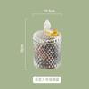 Diamond Glass Candy Jar Household Candle Jar Butterfly Lid Storage Jar Decorative Box Desktop Ornaments Modern Home Decoration