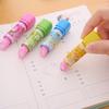 10Pcs Cartoon Fruit Lipstick Shape Erasers Stationery Gift for Kids Birthday Party Favors Back To School Rewards Pinata Fillers