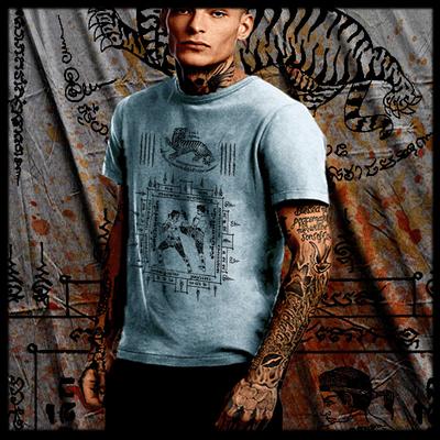 Muay Thai T-Shirt Thai-Boxen Yantra-Tattoo Thai-Boxer Kampfsport Tiger-T-Shirt