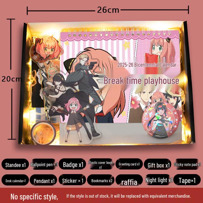 Spy x Family Desk Calendar Gift Box: Loid, Yor, & Anya Two-Dimensional Set - Perfect Birthday Merchandise