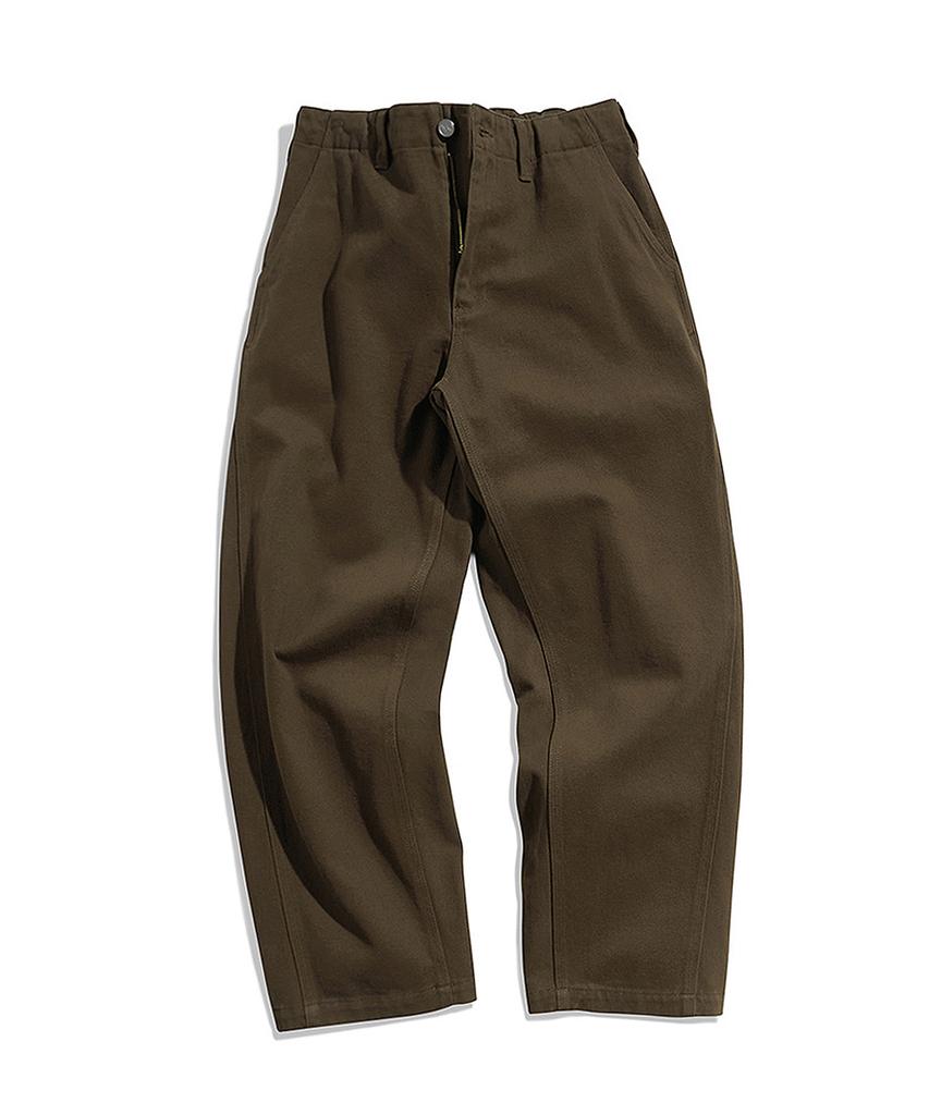 Peullukeu Curved Fit Cotton Pants Brown Fpt120