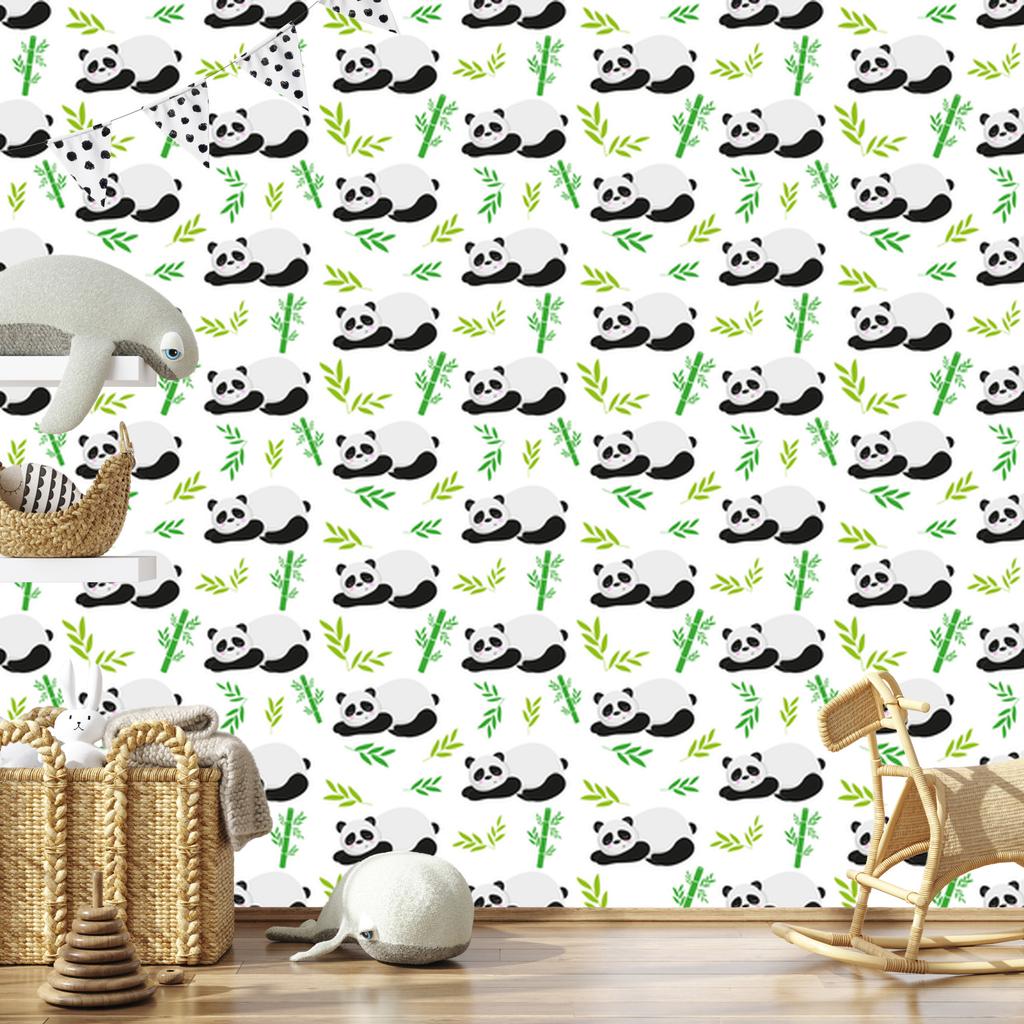 Sleeping pandas wallpaper for living room and bedroom 50x1000