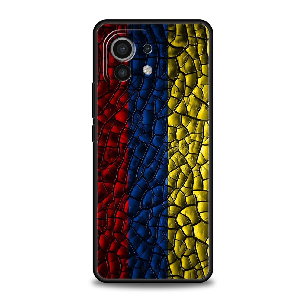 Colombia Flag Phone Case For Xiaomi Poco X3 NFC M3 M4 F4 X4 Pro 5G F3 GT Mi 12 11T 10 9T 10T Lite 11 Ultra Silicon Black Cover
