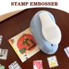 Blue DIY Stamp Border Punch Stamp Shape Craft Punch Embossing Machine Round Hole Punch Toothed Puncher Embosser Color Random