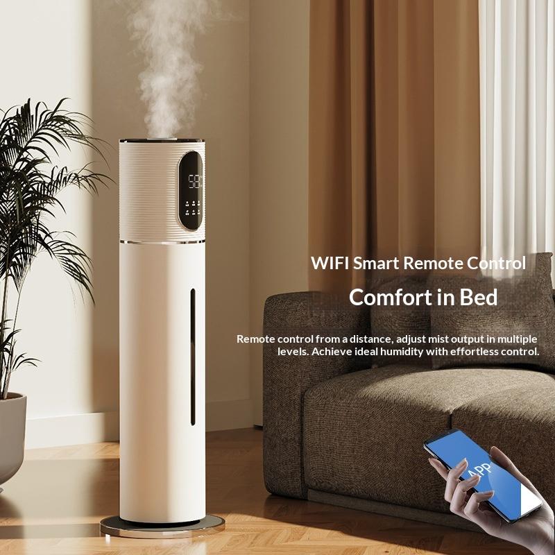 Intelligenter Boden-Ultraschall-Luftbefeuchter Kaltnebel Leise Touch-Steuerung Timer Aromatherapie Großer Tank Haus Wohnzimmer Diffusor home