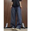 Summer new seersucker plaid casual pants thin breathable refreshing drape floor pants loose wide-leg long pants