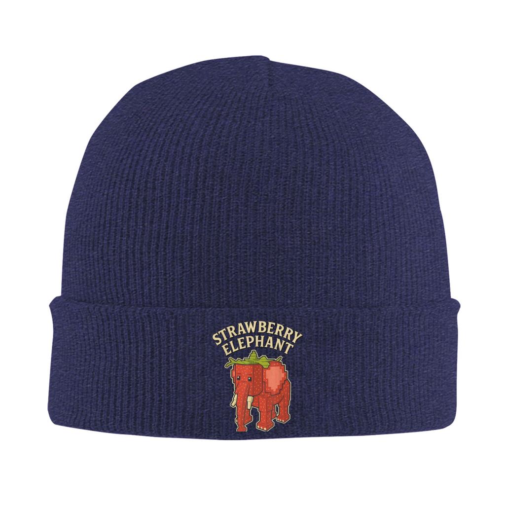 Italian Strawberry Elephant Meme Beanie Hats Bonnet Hats Female Male Vintage Outdoor Skullies Beanies Winter Elastic Caps