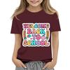 Children's Casual and Fashionable Round-Neck Printed Short-Sleeve Top for Back-to-School
