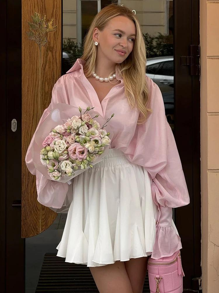 Cămașă de toamnă cu rever cu mânecă lungă, ocazională, largi, bluză, bluză, îmbrăcăminte de stradă, cămăși solide pentru femei.