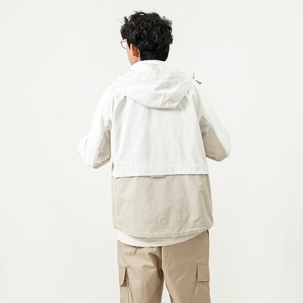 New Balance Jackets Unisex White Hooded Moderate Other 5AC14103-BEI