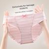 Girl Spring and Summer Sexy Lovely Stripe Thread Pure Cotton Crotch Low Waist Triangle Briefs