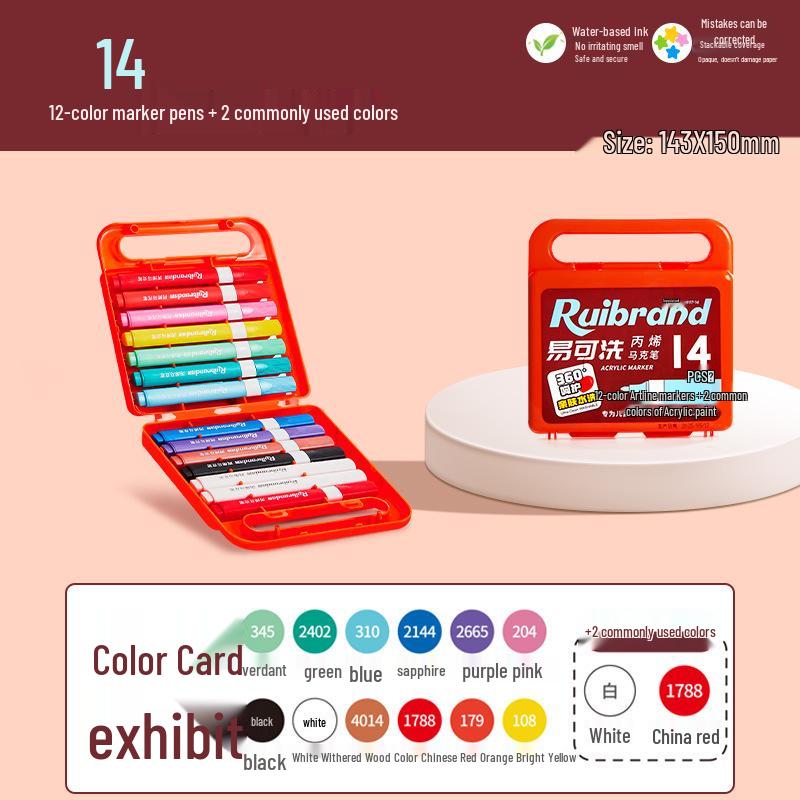 

Washable Acrylic Marker for Kids - Easy to Clean, Perfect for School and Art Projects