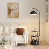 Nordic Cream Floor Lamp with Shelf - Modern Living Room, Study, Bedroom & Bedside Vertical Table Lamp