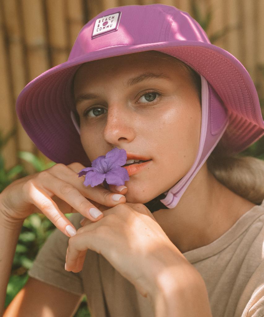 Bichiboikeomyu Surfing Surf Hat Purple Lavender