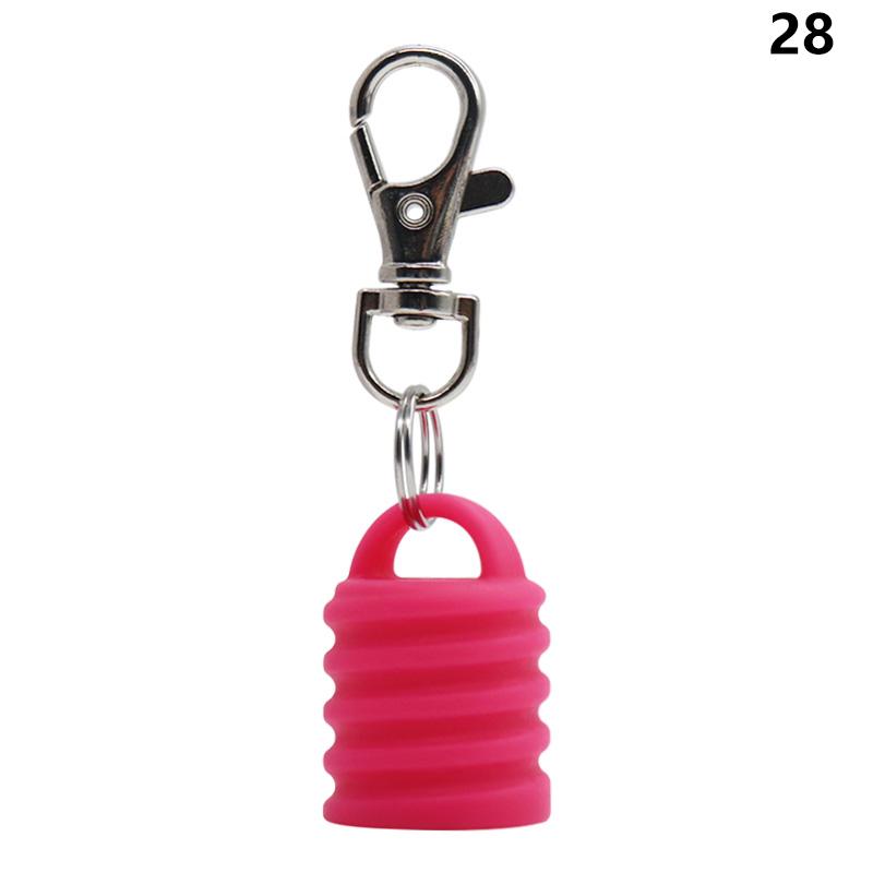 High Quality Practical Silicone Keychain Cap Portable Durable Holder Keychain Compatible For Lip Balm Lipstick Storage Cap