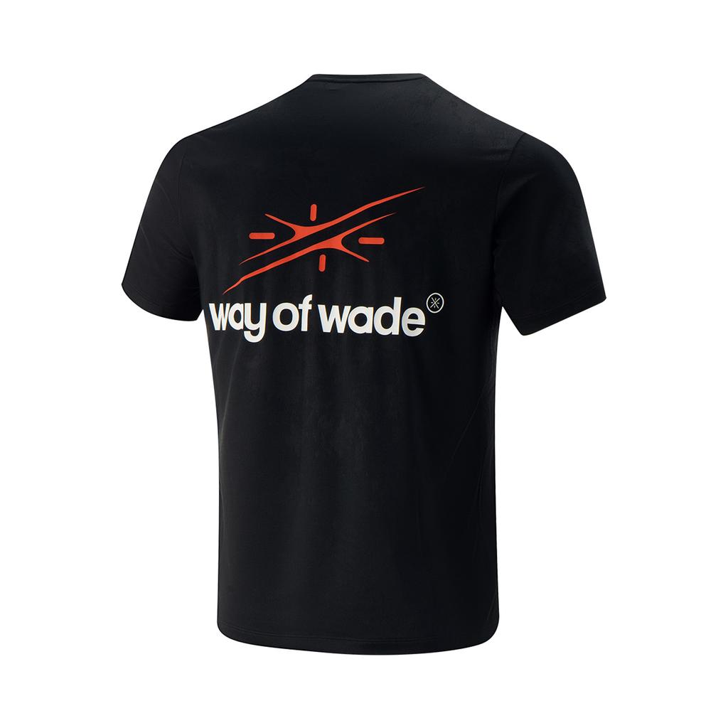 Li Ning Basketball Series Letter Round Neck Breathable Versatile Short Sleeve T-Shirt Men Tops Black ATSV059-1