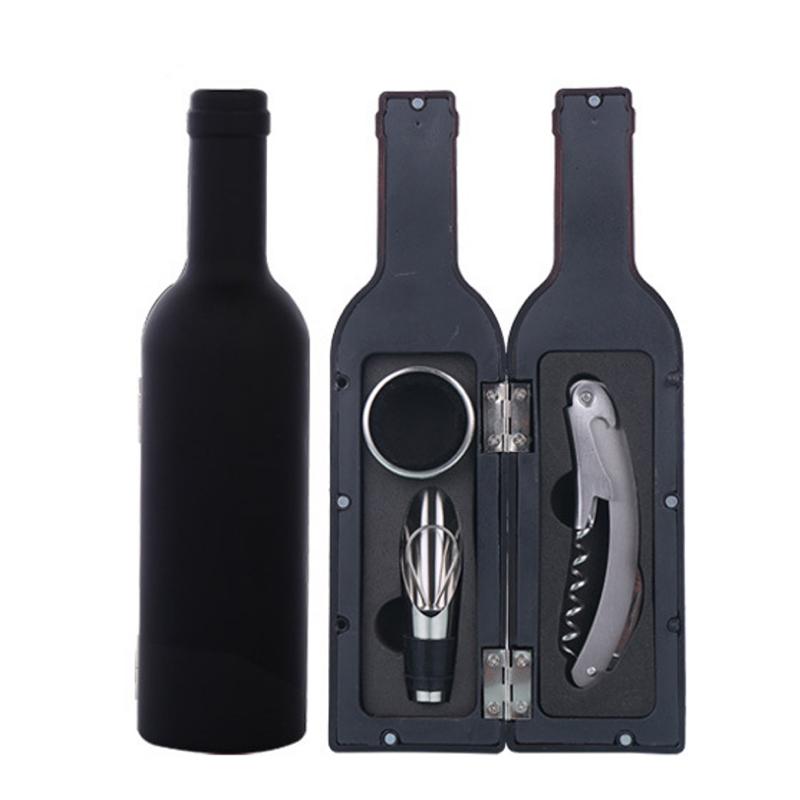 

Stainless Steel Black Bottle Opener Set Multipurpose Wine Bottle Corkscrew Opener Set Tool Perfect For Drinking Enthusiasts Gift