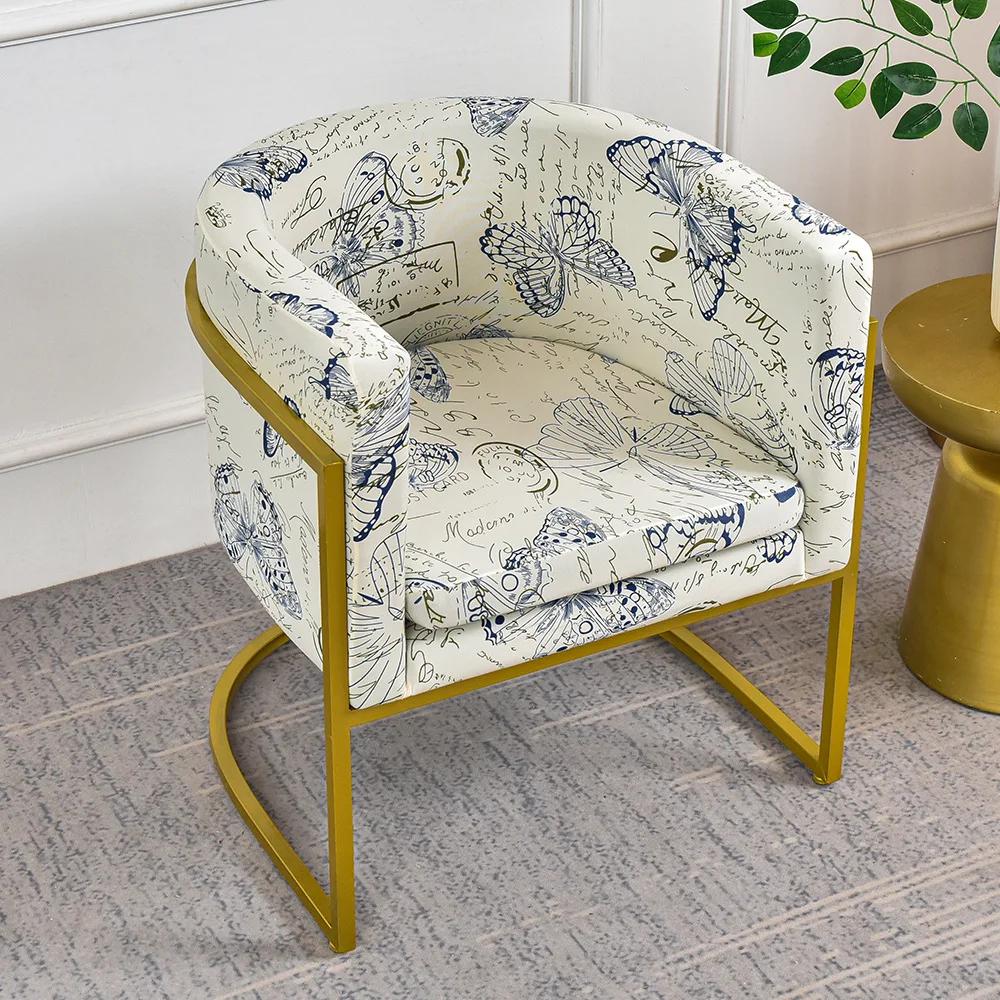 2 Piece Manicure Chair Cover Armchair Cover with Chair Cushion Cover Slipcover Furniture Protector Soft with Elastic Bottom