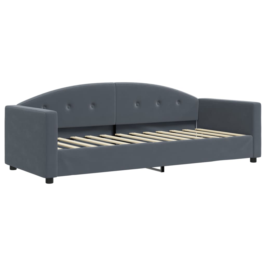 Vidaxl Sofa Z Funkcją Spania, Ciemnoszara, 80X200 Cm, Aksamitna