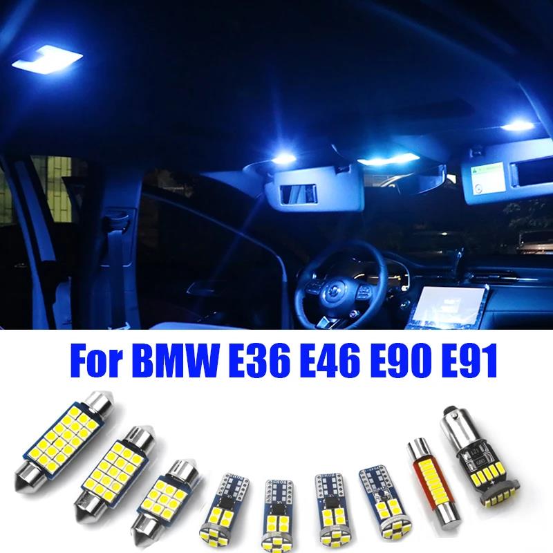 For BMW 3 Series E36 E46 M3 E90 Sedan E91 Touring Car LED Bulbs Interior Dome Reading Lamp Vanity Mirror Trunk Light Accessories Bulbs 7